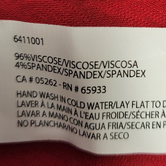 RED three quarter sleeve light top size L -New - Picture 5 of 6